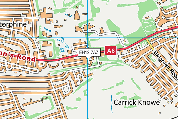 EH12 7AZ map - OS VectorMap District (Ordnance Survey) EH12 7AZ map - OS VectorMap District (Ordnance Survey)