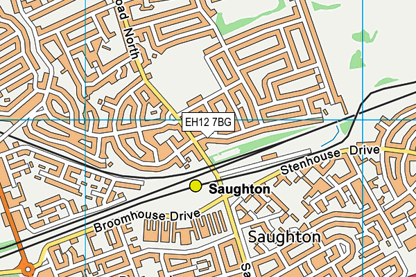 EH12 7BG map - OS VectorMap District (Ordnance Survey) EH12 7BG map - OS VectorMap District (Ordnance Survey)
