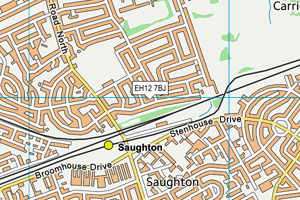 EH12 7BJ map - OS VectorMap District (Ordnance Survey) EH12 7BJ map - OS VectorMap District (Ordnance Survey)
