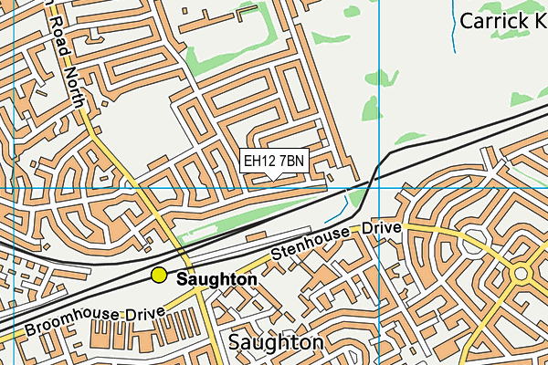 EH12 7BN map - OS VectorMap District (Ordnance Survey) EH12 7BN map - OS VectorMap District (Ordnance Survey)