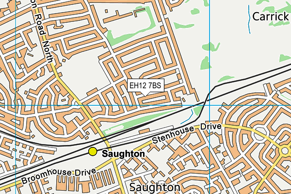 EH12 7BS map - OS VectorMap District (Ordnance Survey) EH12 7BS map - OS VectorMap District (Ordnance Survey)