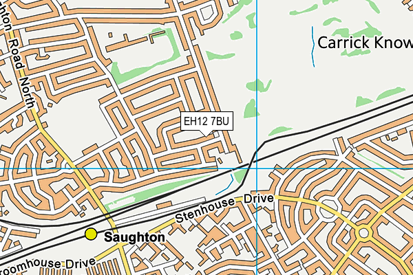 EH12 7BU map - OS VectorMap District (Ordnance Survey) EH12 7BU map - OS VectorMap District (Ordnance Survey)