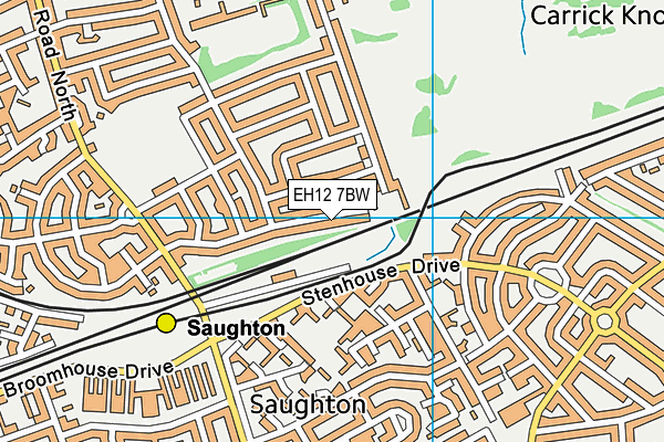 EH12 7BW map - OS VectorMap District (Ordnance Survey) EH12 7BW map - OS VectorMap District (Ordnance Survey)