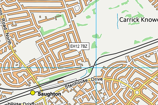 EH12 7BZ map - OS VectorMap District (Ordnance Survey) EH12 7BZ map - OS VectorMap District (Ordnance Survey)