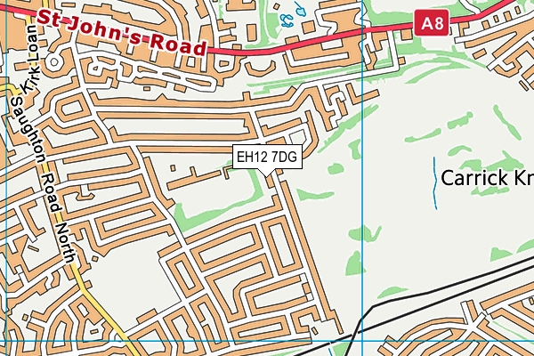 EH12 7DG map - OS VectorMap District (Ordnance Survey) EH12 7DG map - OS VectorMap District (Ordnance Survey)