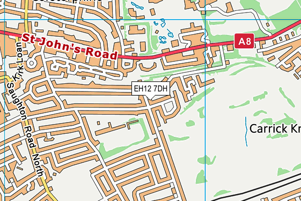 EH12 7DH map - OS VectorMap District (Ordnance Survey) EH12 7DH map - OS VectorMap District (Ordnance Survey)