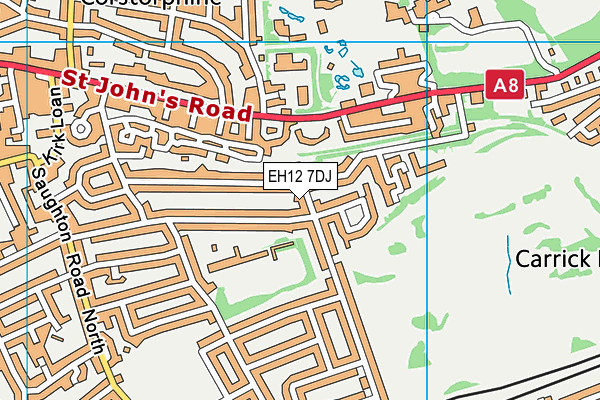 EH12 7DJ map - OS VectorMap District (Ordnance Survey) EH12 7DJ map - OS VectorMap District (Ordnance Survey)