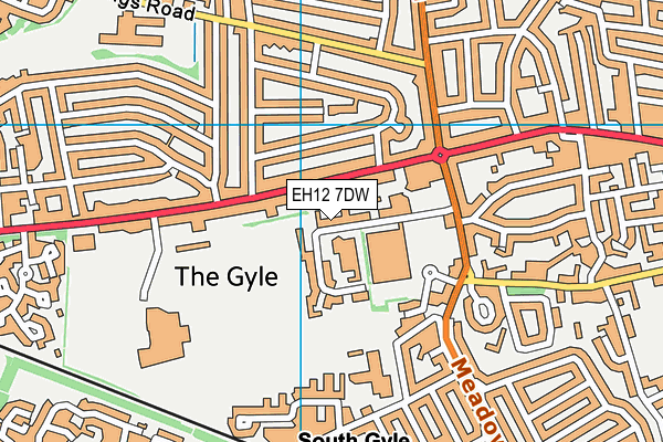 EH12 7DW map - OS VectorMap District (Ordnance Survey) EH12 7DW map - OS VectorMap District (Ordnance Survey)