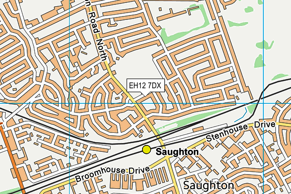 EH12 7DX map - OS VectorMap District (Ordnance Survey) EH12 7DX map - OS VectorMap District (Ordnance Survey)