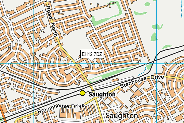 EH12 7DZ map - OS VectorMap District (Ordnance Survey) EH12 7DZ map - OS VectorMap District (Ordnance Survey)