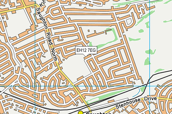 EH12 7EG map - OS VectorMap District (Ordnance Survey) EH12 7EG map - OS VectorMap District (Ordnance Survey)