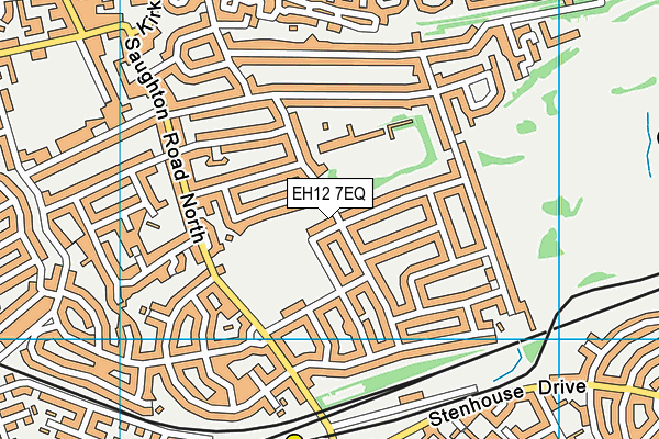 EH12 7EQ map - OS VectorMap District (Ordnance Survey) EH12 7EQ map - OS VectorMap District (Ordnance Survey)