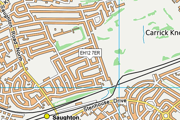 EH12 7ER map - OS VectorMap District (Ordnance Survey) EH12 7ER map - OS VectorMap District (Ordnance Survey)