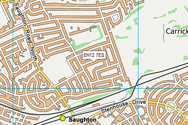 EH12 7ES map - OS VectorMap District (Ordnance Survey) EH12 7ES map - OS VectorMap District (Ordnance Survey)