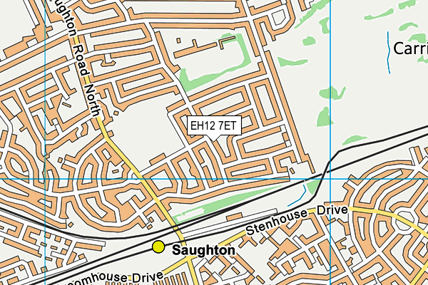 EH12 7ET map - OS VectorMap District (Ordnance Survey) EH12 7ET map - OS VectorMap District (Ordnance Survey)