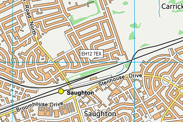 EH12 7EX map - OS VectorMap District (Ordnance Survey) EH12 7EX map - OS VectorMap District (Ordnance Survey)
