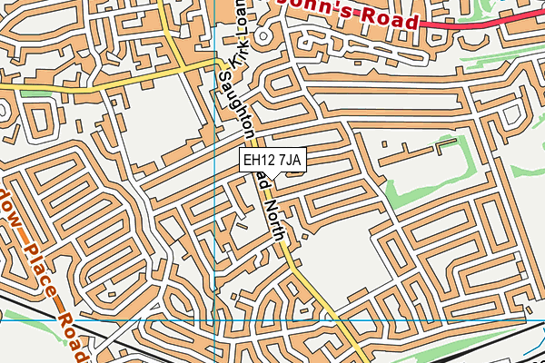 EH12 7JA map - OS VectorMap District (Ordnance Survey) EH12 7JA map - OS VectorMap District (Ordnance Survey)