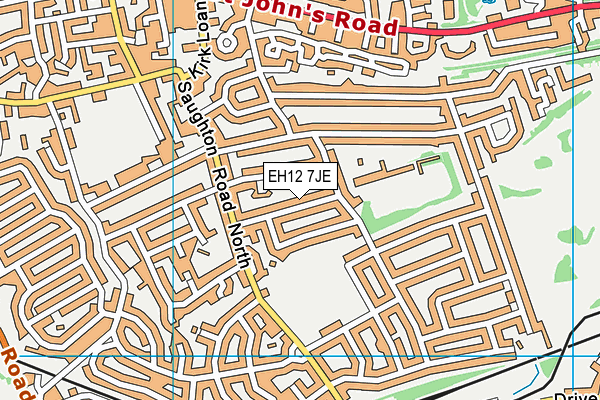 EH12 7JE map - OS VectorMap District (Ordnance Survey) EH12 7JE map - OS VectorMap District (Ordnance Survey)