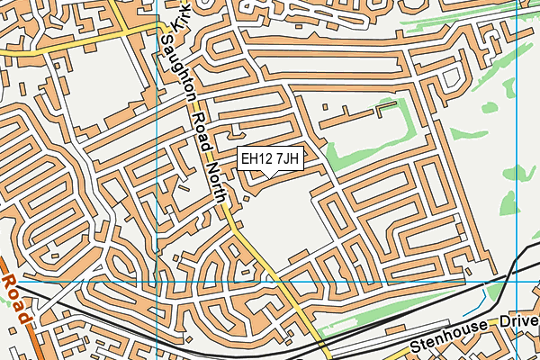 EH12 7JH map - OS VectorMap District (Ordnance Survey) EH12 7JH map - OS VectorMap District (Ordnance Survey)
