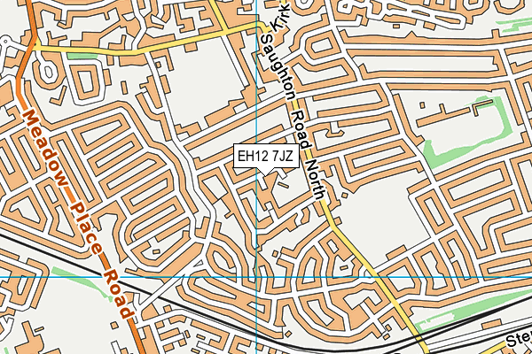EH12 7JZ map - OS VectorMap District (Ordnance Survey) EH12 7JZ map - OS VectorMap District (Ordnance Survey)