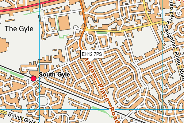 EH12 7PS map - OS VectorMap District (Ordnance Survey)