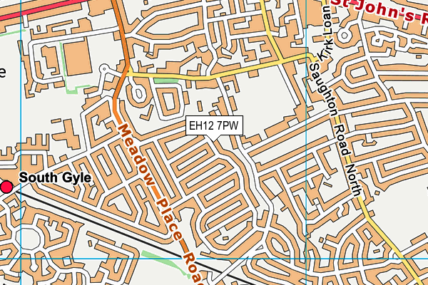 EH12 7PW map - OS VectorMap District (Ordnance Survey) EH12 7PW map - OS VectorMap District (Ordnance Survey)