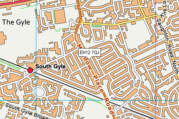 EH12 7QJ map - OS VectorMap District (Ordnance Survey) EH12 7QJ map - OS VectorMap District (Ordnance Survey)