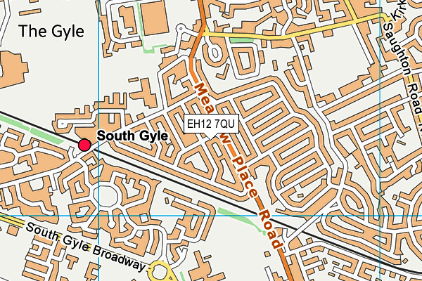 EH12 7QU map - OS VectorMap District (Ordnance Survey) EH12 7QU map - OS VectorMap District (Ordnance Survey)