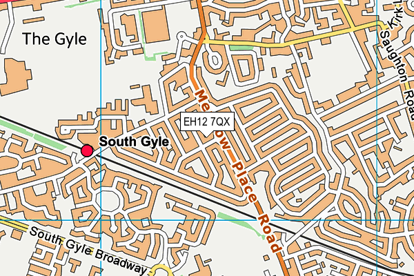 EH12 7QX map - OS VectorMap District (Ordnance Survey) EH12 7QX map - OS VectorMap District (Ordnance Survey)