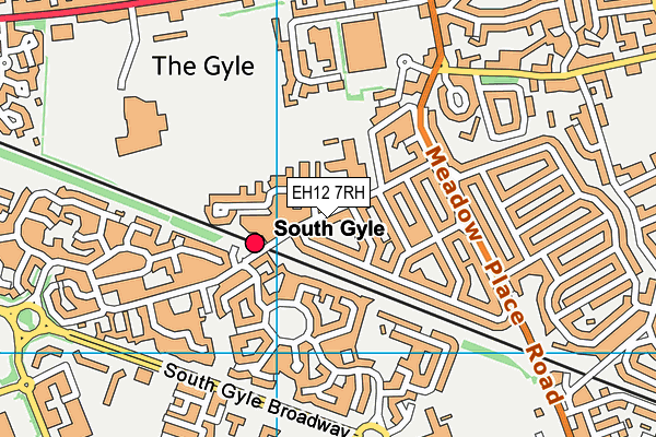 EH12 7RH map - OS VectorMap District (Ordnance Survey)