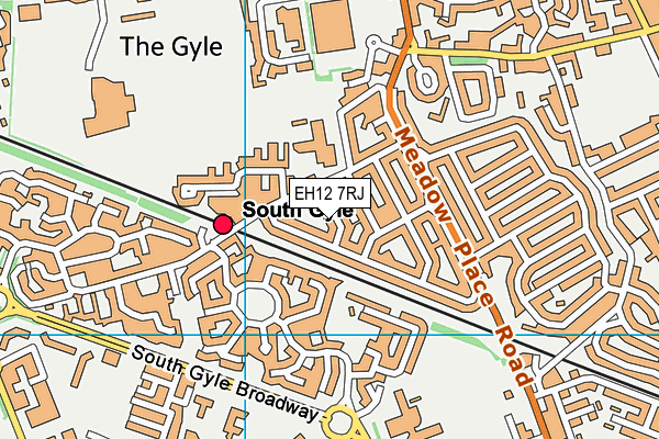 EH12 7RJ map - OS VectorMap District (Ordnance Survey) EH12 7RJ map - OS VectorMap District (Ordnance Survey)