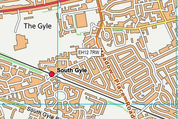 EH12 7RW map - OS VectorMap District (Ordnance Survey)
