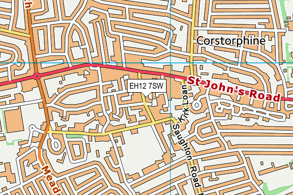 EH12 7SW map - OS VectorMap District (Ordnance Survey) EH12 7SW map - OS VectorMap District (Ordnance Survey)