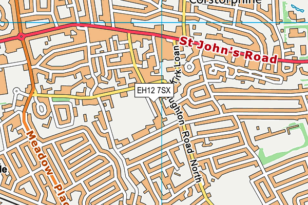 EH12 7SX map - OS VectorMap District (Ordnance Survey) EH12 7SX map - OS VectorMap District (Ordnance Survey)