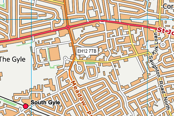 EH12 7TB map - OS VectorMap District (Ordnance Survey) EH12 7TB map - OS VectorMap District (Ordnance Survey)