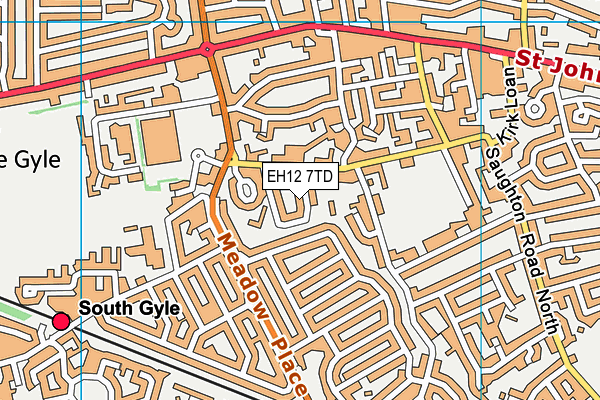 EH12 7TD map - OS VectorMap District (Ordnance Survey) EH12 7TD map - OS VectorMap District (Ordnance Survey)