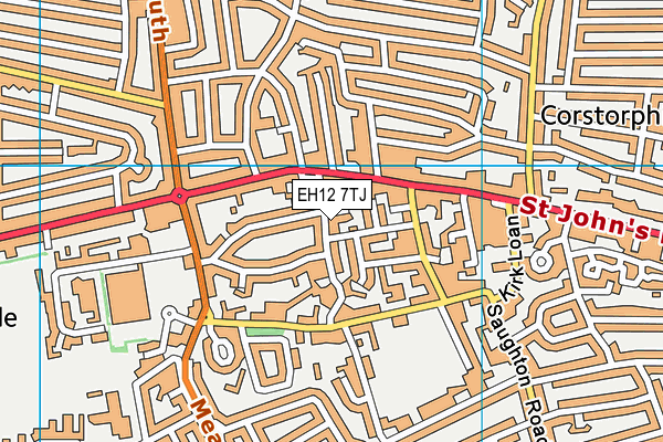 EH12 7TJ map - OS VectorMap District (Ordnance Survey) EH12 7TJ map - OS VectorMap District (Ordnance Survey)