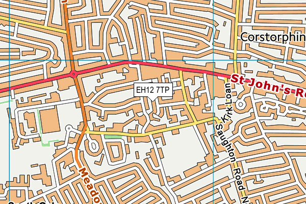 EH12 7TP map - OS VectorMap District (Ordnance Survey) EH12 7TP map - OS VectorMap District (Ordnance Survey)
