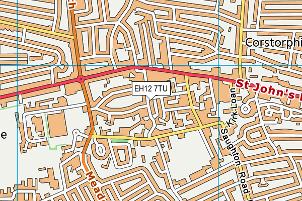 EH12 7TU map - OS VectorMap District (Ordnance Survey) EH12 7TU map - OS VectorMap District (Ordnance Survey)