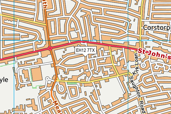 EH12 7TX map - OS VectorMap District (Ordnance Survey) EH12 7TX map - OS VectorMap District (Ordnance Survey)