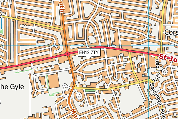 EH12 7TY map - OS VectorMap District (Ordnance Survey) EH12 7TY map - OS VectorMap District (Ordnance Survey)