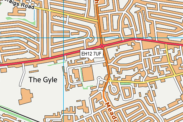 EH12 7UF map - OS VectorMap District (Ordnance Survey) EH12 7UF map - OS VectorMap District (Ordnance Survey)