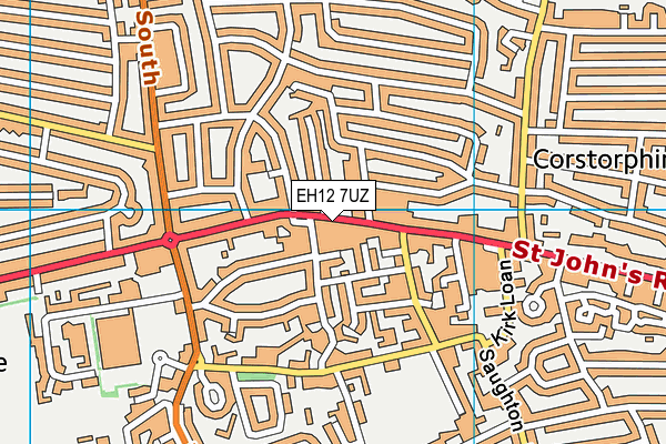 EH12 7UZ map - OS VectorMap District (Ordnance Survey) EH12 7UZ map - OS VectorMap District (Ordnance Survey)