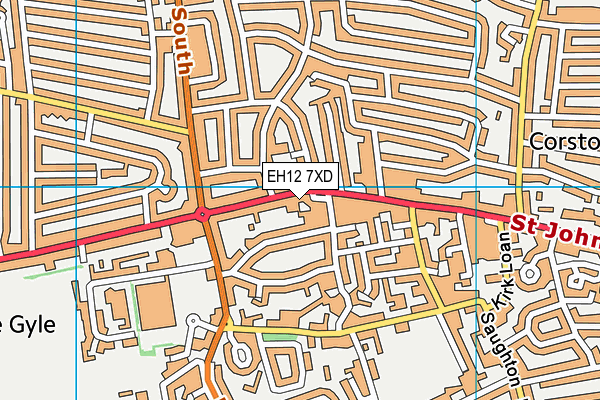 EH12 7XD map - OS VectorMap District (Ordnance Survey) EH12 7XD map - OS VectorMap District (Ordnance Survey)