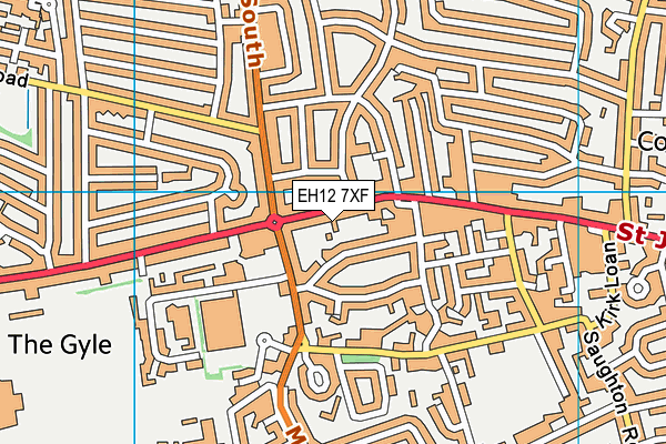 EH12 7XF map - OS VectorMap District (Ordnance Survey) EH12 7XF map - OS VectorMap District (Ordnance Survey)