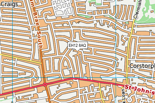 EH12 8AQ map - OS VectorMap District (Ordnance Survey) EH12 8AQ map - OS VectorMap District (Ordnance Survey)
