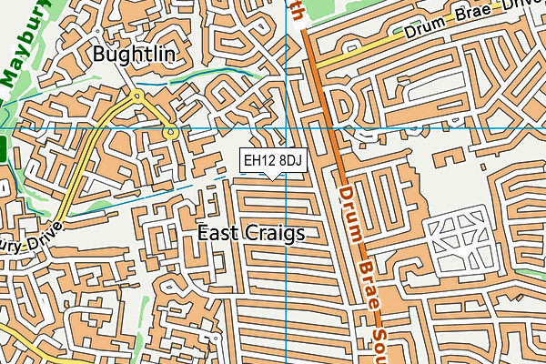 EH12 8DJ map - OS VectorMap District (Ordnance Survey)
