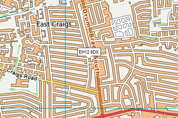EH12 8DX map - OS VectorMap District (Ordnance Survey) EH12 8DX map - OS VectorMap District (Ordnance Survey)