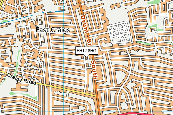 EH12 8HG map - OS VectorMap District (Ordnance Survey) EH12 8HG map - OS VectorMap District (Ordnance Survey)