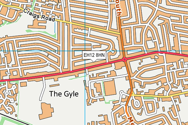 EH12 8HN map - OS VectorMap District (Ordnance Survey)